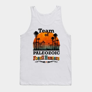 Team of Paleozoic Fossil Hunters. Vintage look. Tank Top